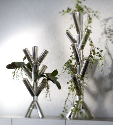 Vase BLUD Silver Multi-tubes Was AED 3,054