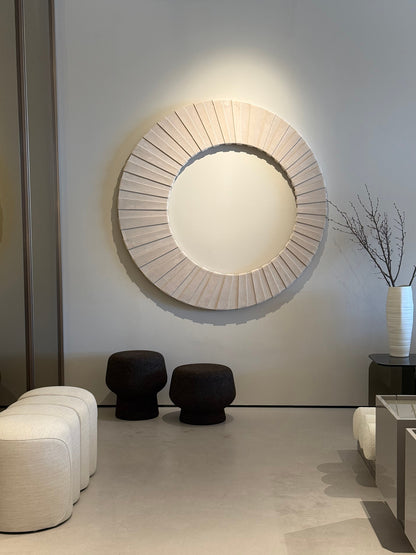 Pleaded Wall Art Greige