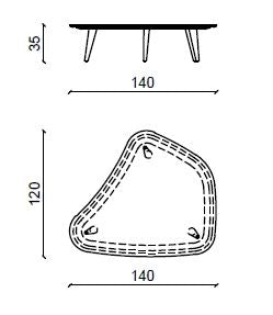 Stone Coffee Table Walnut Was AED 21,310+